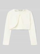 Une Hautre Couture Bolero mit Knopfverschluss in Ecru, Größe 128