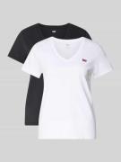 Levi's® T-Shirt mit Label-Detail im 2er-Pack in Black, Größe L