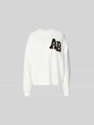 Anine Bing Oversized Sweatshirt mit Logo-Detail in Offwhite, Größe L