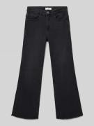 Mango Flared Jeans mit 5-Pocket-Design in Black, Größe 122