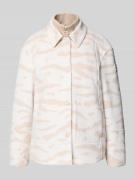 Marc Cain Regular Fit Kurzmantel mit Stehkragen in Sand, Größe 34