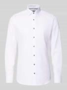 OLYMP Level Five Slim Fit Businesshemd aus Baumwoll-Mix mit Kentkragen...