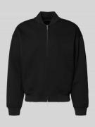 Guess Sweatjacke mit Rei&#xDF;verschluss in Black, Gr&#xF6;&#xDF;e L