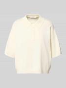 Gestuz Oversized Strickpullover mit Polokragen Modell 'talla' in Offwh...