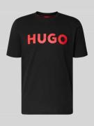 HUGO T-Shirt mit Label-Schriftzug Modell 'DULIVIO' in Black, Größe XXL