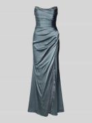 Hey Kyla Off-Shoulder-Kleid mit Ziersteinbesatz und Raffungen in Hellb...