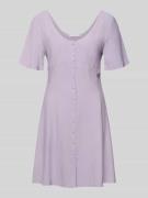 Calvin Klein Jeans Minikleid mit Label-Stitching in Lavender, Größe L