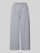 ICHI Wide Fit Stoffhose mit Viskose-Anteil Modell 'Kate' in Hellgrau, ...