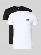 Levi's® T-Shirt mit Label-Print im 2er-Pack in Black, Größe L
