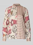 Milano Italy Hemdbluse mit Knopfleiste in Rosa, Größe 36