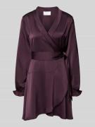 Neo Noir Knielanges Kleid in Wickel-Optik Modell 'Colbie' in Bordeaux,...