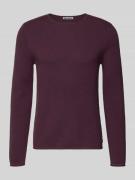 REVIEW Basic Strickpullover mit Rundhalsausschnitt und Rollkanten in L...