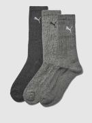 PUMA Sportsocken im 3er-Pack in Mittelgrau, Größe 39-42