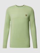 Lyle & Scott Strickpullover aus Baumwoll-Woll-Mix in Gruen, Größe XXL