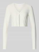 Jake*s Cocktail Bolero mit gerippten Abschlüssen in Ecru, Größe 32