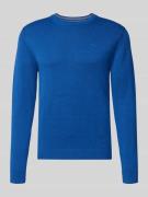 Tom Tailor Regular Fit Strickpullover aus reiner Baumwolle in Royal, G...