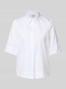 Milano Italy Regular Fit Hemdbluse mit 1/2-Arm in Offwhite, Größe 46