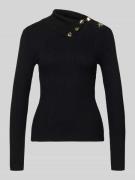 Guess Slim Fit Longsleeve aus Viskose-Mix Modell 'Sicilla' in Black, G...
