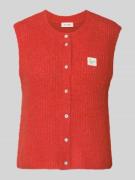 American Vintage Weste in Strick-Optik in Rot Melange, Größe L