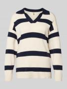 Soyaconcept Strickpullover mit V-Ausschnitt Modell 'KANITA' in Taupe, ...