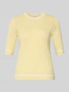 Christian Berg Woman Strickpullover mit gerippten Abschlüssen in Hellg...