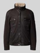 MAURITIUS Kunstlederjacke Modell 'GARRECK' in Dunkelbraun, Größe L