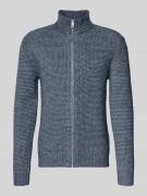 Tom Tailor Regular Fit Strickjacke mit Woll-Anteil in Blau, Größe L