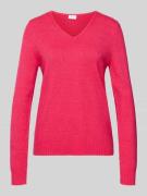 Vila Regular Fit Longsleeve aus Viskose in Strick-Optik Modell 'Viril'...