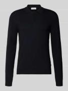 Casual Friday Strickpullover mit Polokragen Modell 'FRODE' in Black, G...