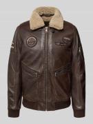 MAURITIUS Bomberjacke aus echtem Leder Modell 'STARPILOT' in Dunkelbra...
