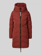 khujo Regular Fit Steppmantel mit Logo-Print Modell 'Darka' in Dunkelr...