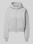 Calvin Klein Jeans Oversized Sweatjacke mit Kapuze in Hellgrau Melange...