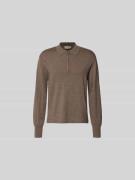 Officine Générale Pullover in Strick-Optik in Taupe, Größe L
