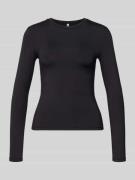 Pieces Slim Fit Langarmshirt mit Rundhalsausschnitt Modell 'LULA' in B...
