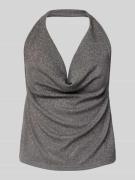 Mango Blusentop mit Viskose-Anteil Modell 'SPARKLE' in Silber, Größe L