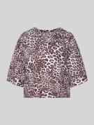 Marc Cain Relaxed Fit T-Shirt aus Viskose-Mix mit Allover-Animal-Print...