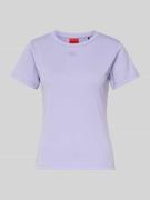 HUGO Slim Fit T-Shirt aus Baumwoll-Mix Modell 'DELORIS' in Flieder, Gr...