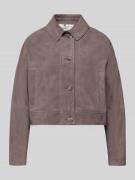 BOSS Orange Slim Fit Lederjacke aus echtem Ziegenleder Modell 'SADELA'...