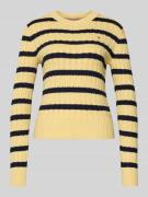 Tommy Hilfiger Slim Fit Strickpullover aus reiner Baumwolle in Hellgel...