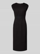 BOSS Knielanges Etuikleid aus Viskose-Mix Modell 'DETIRA' in Black, Gr...