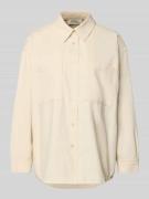 American Vintage Hemdbluse mit Knopfleiste in Ecru, Größe M/L