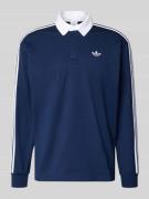 adidas Originals Poloshirt mit Label-Stitching in Marine, Größe L