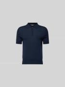 Dsquared2 Slim Fit Poloshirt in Strick-Optik in Marine, Größe L