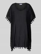 Seafolly Oversized Kaftan mit Rundhalsausschnitt in Black, Größe 1