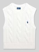 Polo Ralph Lauren Pullunder mit Label-Stitching in Weiss, Größe L