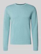 Tom Tailor Regular Fit Strickpullover aus reiner Baumwolle in Blau, Gr...
