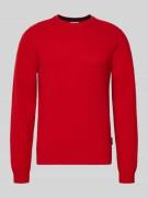 Casual Friday Oversized Strickpullover mit gerippten Abschlüssen in Ro...