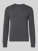 Tommy Jeans Regular Fit Strickpullover aus reiner Baumwolle in Anthraz...