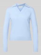 Christian Berg Woman Regular Fit Longsleeve aus Viskose-Mix mit Polo-K...