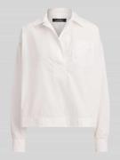 Lauren Ralph Lauren Regular Fit Hemdbluse aus reiner Baumwolle in Weis...